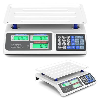 Costway 66lb Price Computing Scale Commercial Food Scale with Dual LCD Displays