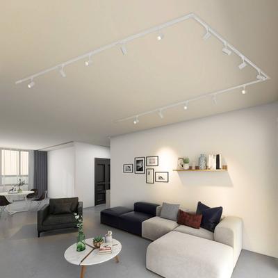 Lindby 1-Phasen-Schienensystem Linaro, GU10, 14-flg., weiß Linaro Lindby, dimmbar, weiß / opal, für Wohn- / Esszimmer, Metall, Modern, Stromschienenleuchte Image