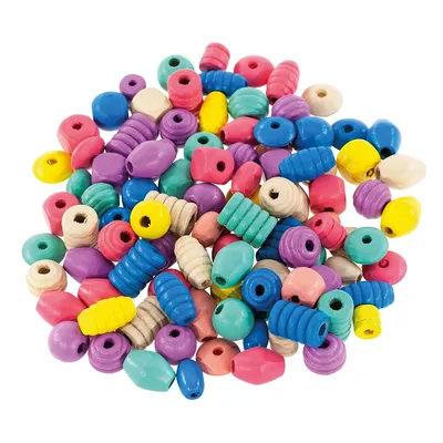 Holzperlen, pastell, 500 g