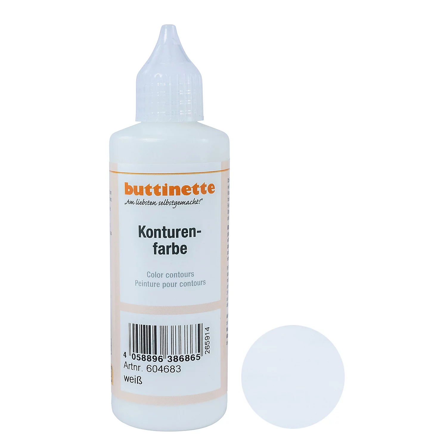 buttinette Konturenfarbe, weiß, 80 ml Image