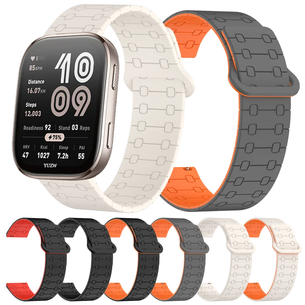 22 mm Magnetband für Amazfit Bip 6 5/BALANCE 2/GTR 4/2/3pro/47 mm Silikon-Schlaufenarmband für Huawei Watch 5/GT5/4/3Pro 46 mm Correa Image