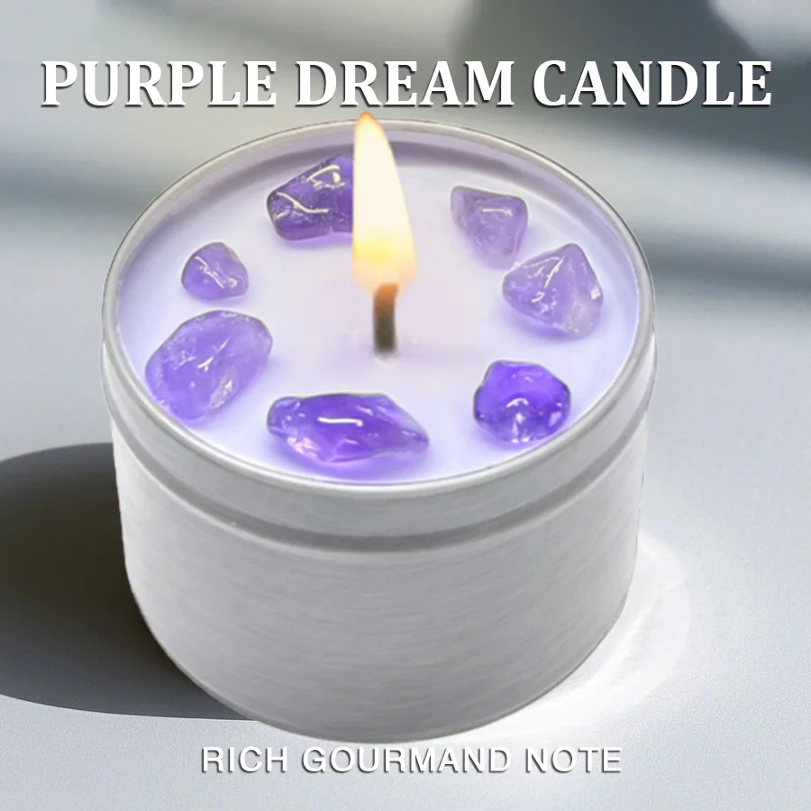 Duftkerzen – 3oz Kristall-Ritual-Duftkerze mit Sojawachs, geeignet für den täglichen Gebrauch, Weihnachtsgeschenke, Verwendung als Halloween-Heimdekoration Image