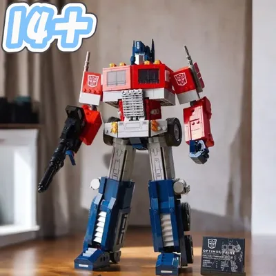 MINISO FIT 10302 Kreative 2-in-1-Transformationsroboterfiguren, Bausteine, Ziegel, Weihnachten, Geburtstag, Geschenk, Desktop-Dekoration Image