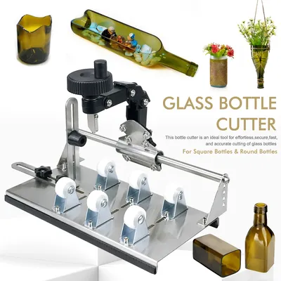 2025 New Glass Bottle Cutter - Professional DIY Glass Cutting Tool for Square, Round Bottles and Bottlenecks with Accessories