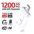 WALRAM WIFI5 AC1300 Dual Band 1200M Amplificatore di segnale wireless Wifi Extender Booster 2.4g/5g Wifi Ripetitore Alimentatore USB