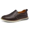 Echtes Leder männer Schuhe Mode Atmungsaktive Männer Casual Schuhe Outdoor Wohnungen Fahren Schuhe Große Größe Männer Müßiggänger Turnschuhe