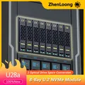 ZhenLoong 8 Bay U.2 NVMe SSD Hot Swap Storage Modulo di memoria flash da 2,5 "due posizioni dell'unità ottica da 5,25 pollici Gabbia per disco rigido Con