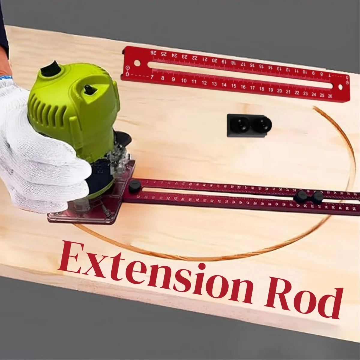 Verlängerter metrischer Fräser, Fräsen, Nuthalterung, Verlängerungsstange, Kantenbesatz und Fräsen für die Holzbearbeitung, rundes, verstellbares Schlitzwerkzeug Image