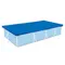 Couverture de piscine rectangulaire imperméable PE pliable couverture de piscine gonflable pour piscine hors sol couverture de piscine familiale pagaie extérieure