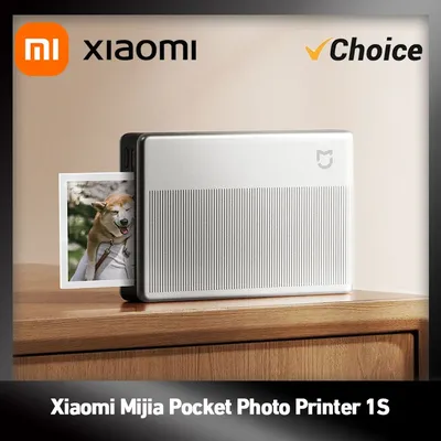 Xiaomi Mijia Pocket-Fotodrucker 1S, ZINK Inkless Bluetooth 5.2 tragbar mit Klebepapier und AR-Video für die Mi Home App Image