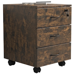 VCM Rollcontainer Baula Eiche Vintage H. 55 x B. 40 x T. 44 cm Image