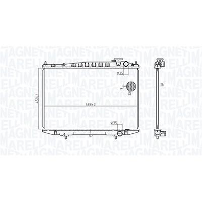 Magneti Marelli Kühler, Motorkühlung [Hersteller-Nr. 350213174500] für Nissan Image