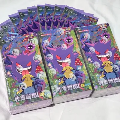 Original Pokemon Collected 151 Surprise Booster Pack Ptcg Simplified Chinese Pokemon Trading Card Collection Cards Game Toy Image