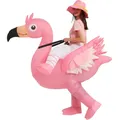 Costume gonfiabile da fenicottero per bambini che cavalcano su costumi da unicorno Costume da coniglietto divertente fantasia cosplay per feste di Halloween per adulti