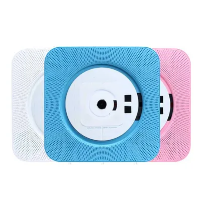 CD Player Bluetooth Speaker LED Screen Wall Mounted Music Player FM Radio 3.5mm Stereo CD /MP3 Players With Remote Control