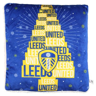 Leeds United Sherpa-Weihnachtsbaumkissen – Königsblau Image
