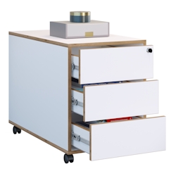 VCM Rollcontainer Salia Weiß H. 50 x B. 42 x T. 70 cm Image