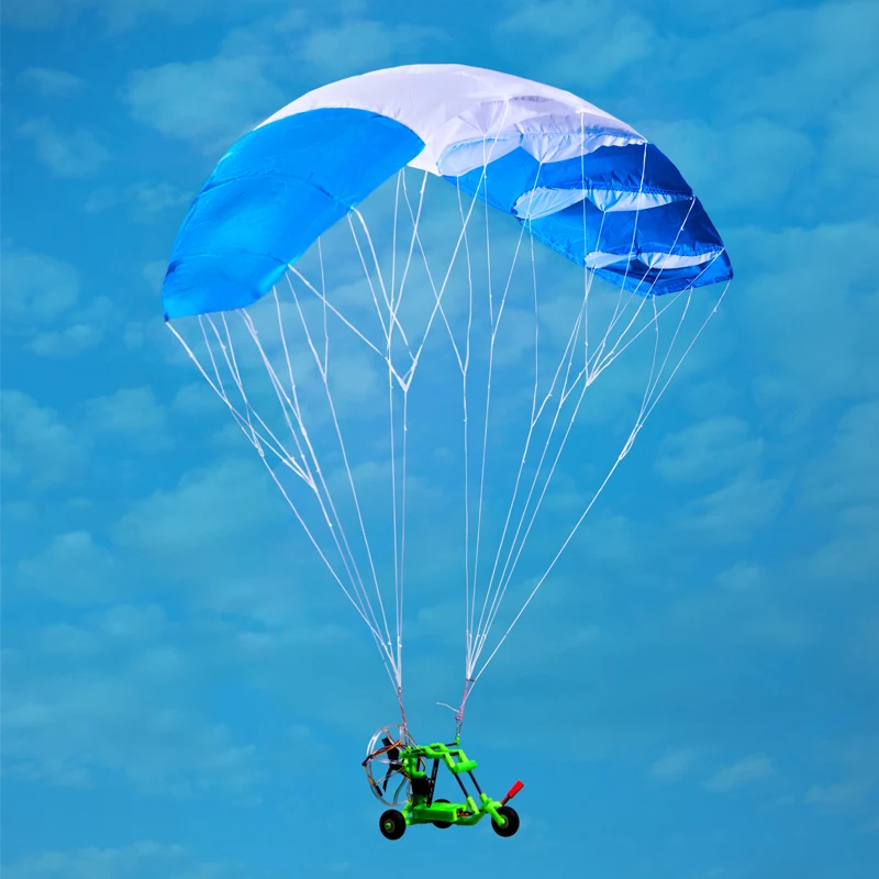 1 Satz ferngesteuerter Gleitschirm mit Rädern, Spannweite 98 cm, angetriebenes Paramotor-Trike-Fahrzeug, Gleitschirmfliegen, PNP-Kit für Fliegen im Freien Image