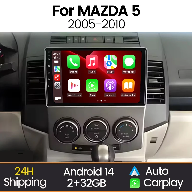 MEKEDE Android Auto WirelessCarplay Intelligente Auto System Für MAZDA 5 2005-2010 WIFI BT Auto Radio Multimedia Video Player Image