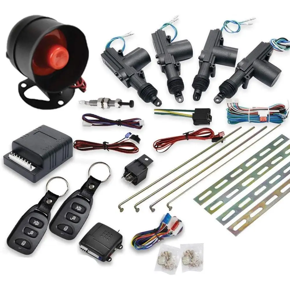 12V Universal Auto Fernbedienung Schloss Tür Fernbedienung Keyless Entry Alarm System Zentralverriegelung Kit Motor Start Stop Image