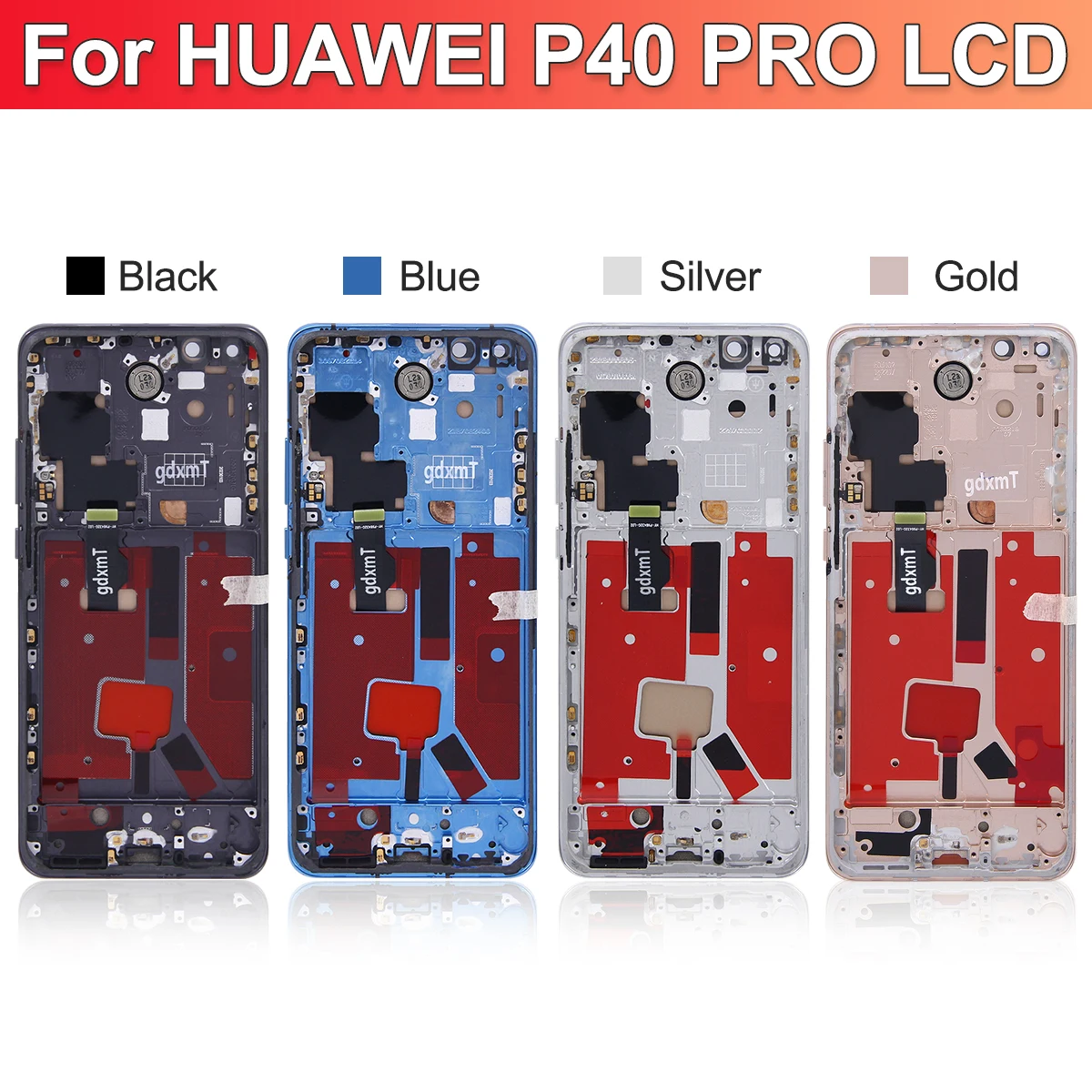 Für Huawei P40 pro LCD-Bildschirm mit Rahmen-Touch-Digitizer-Baugruppe für ELS-NX9 ELS-N04 ELS-AN00-Modelle – Ersatzdisplay Image