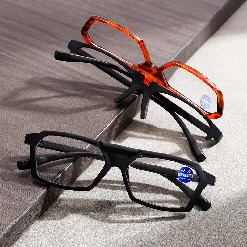 Neue Flip-Cover Lesebrille Männer Frauen Anti Blau Licht Presbyopie Brillen Brillen mit + 1,5 + 2,0 + 2,5 + 3,0 + 3,5 + 4,0 + 1,0 Image