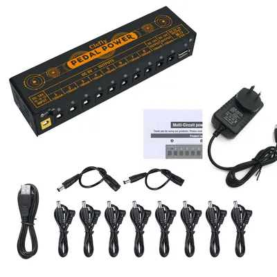 Guitar Effector Pedal Power Supply 10 Isolated ISO DC Output 9V 12V 18V Source Effect Pedalboard USB Port Charger For phone