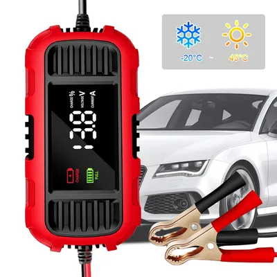 12V 2A Smart Battery Charging Tool Battery Trickle Charger Maintainer Fully Automatic Battery Charger for Motorcycle Batteries