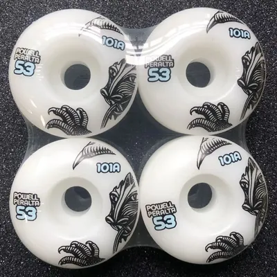 skateboard wheel 53mm 101a a cut shape white 4pcs pro skateboard wheel hard adult wheel