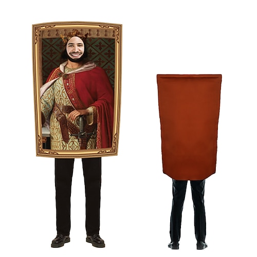 Karnevalskostüm 2026 Mona Lisa Berühmte Bilder Karneval Cosplay Kostüm Lustige Kostüme Cosplay Erwachsene Herren Damen Karneval Maskerade Party Leistung Einfaches Karnevalskostüm Verkleiden Image