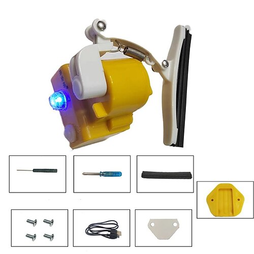 Helm-Automatikwischer Motorrad Elektrofahrzeug Fahrradhelm Zubehör Wischer tragbar USB-Ladegerät 5V Regenschutz Image