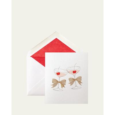 Smythson Martini Glass Folded Cards, Box of 6
