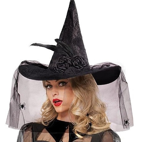Hexe Hut Erwachsene Damen Halloween Karneval Party Leistung Einfache Halloween-Kostüme Verkleiden Image