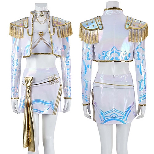 Von koreanischen Idolen inspiriert Popstar Kostüm Festkleidung Virtuelles Idol for Damen Erwachsene Halloween Karneval Leistung Comic-Konzert Anime Expo Image