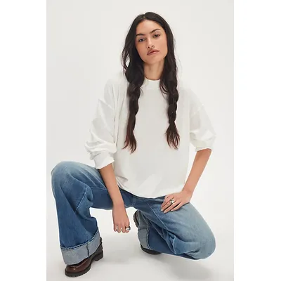 We The Free Tate Tee at Free People in Ivory, Size: XL