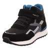Klettboot SUPERFIT "DASH WMS: Mittel", Kinder, Gr. 34, schwarz (schwarz, grau), Veloursleder, Lederimitat, Polyester, casual, Schuhe, High Top Sneaker mit GORE TEX, Größenschablone zum Download