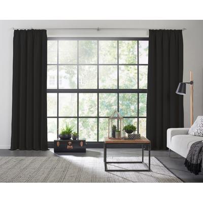 Vorhang WIRTH "Dim out", schwarz, B:142cm H:405cm, Polyester, Gardinen, nach Maß Image
