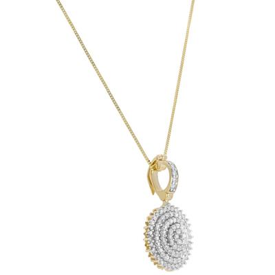 Kette mit Anhänger FIRETTI "Schmuck Geschenk Gold 585 Halsschmuck Halskette Goldkette Venezianer", silber (gelbgoldfarben, silberfarben), Halsketten, Damen, 0,478 ct, Gelbgold 585-Diamanten, L: 45cm, Gelbgold 585, Diamanten, mit Diamanten Image