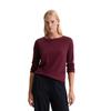 Strickpullover MARC O'POLO "aus weicher Merinowolle", Damen, Gr. XXL, rot (aubergine rot), Obermaterial: 100% Schurwolle, unifarben, casual, U-Boot-Ausschnitt, Langarm, Pullover