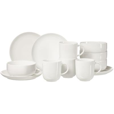 Frühstücks-Geschirrset RITZENHOFF & BREKER "Volos", weiß, 12 tlg., Steinzeug, Geschirr-Sets, aus Steinzeug für 4 Personen Image