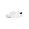 Plateausneaker TOMMY HILFIGER "CASUAL CUPSOLE SNEAKER", Damen, Gr. 36, weiß (weiß, blau), Nappaleder, sportlich, Schuhe, Freizeitschuh, Halbschuh, Schnürschuh mit seilticher Logoprägung