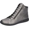 Sneakerboots WALDLÄUFER "H-CLOE", Damen, Gr. 7,5 (41), grau (dunkelgrau), Nappaleder, metallic, casual, Schuhe, Schnürboots, Bequemschuh, Reißverschlüsse, in Komfortweite H