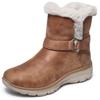 Winterstiefel SKECHERS "EASY GOING-DREAMERS MOVE", Damen, Gr. 37, braun (hellbraun), Lederimitat, casual, Schuhe, Schlupfstiefel, Snowboots, Winterschuh mit Slip-Ins Schafteinstieg