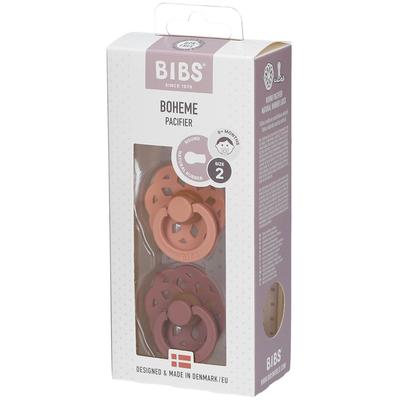 Bibs Fopspeen Boheme Peach - Woodchuck 6-18 Maanden 2 St Sauger Image