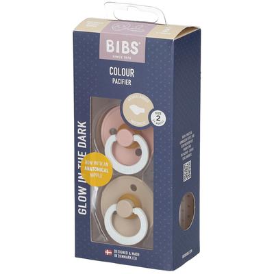 Bibs Fopspeen Anatomic Glow Vani - Blush 6-18 Maanden 2 St Sauger Image