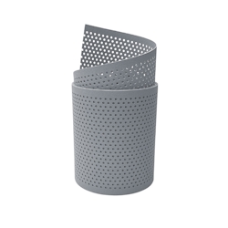 zaun|zu® Sichtschutz PP Premium Gelocht 20 Prozent Streifen Fenstergrau 2,55m Image