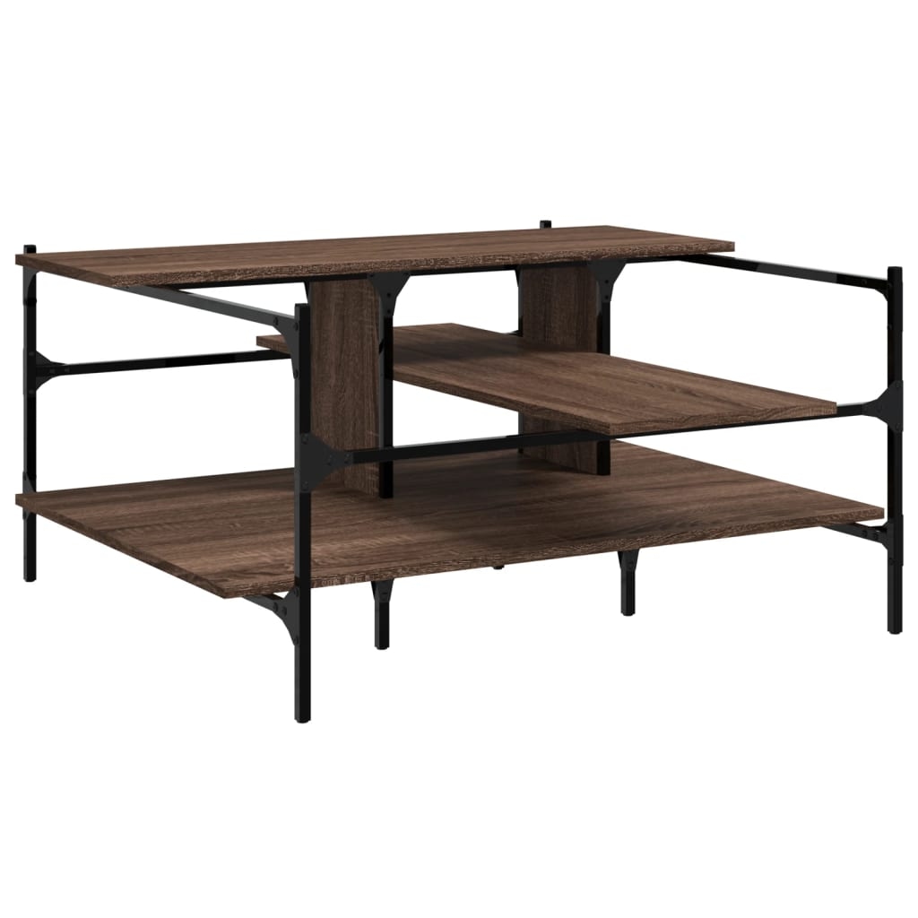 vidaXL Couchtisch Braun Eichen-Optik 100x100x48,5 cm Holzwerkstoff Image
