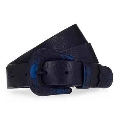 b.belt Gürtel Leder 80 cm Blau Herren Image