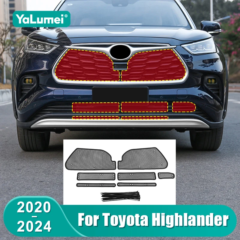 Für Toyota Highlander XU70 Kluger 2020 2021 2022 2023 2024 Auto Kühlergrill Insekt Bildschirm Außen Teile Zubehör Image
