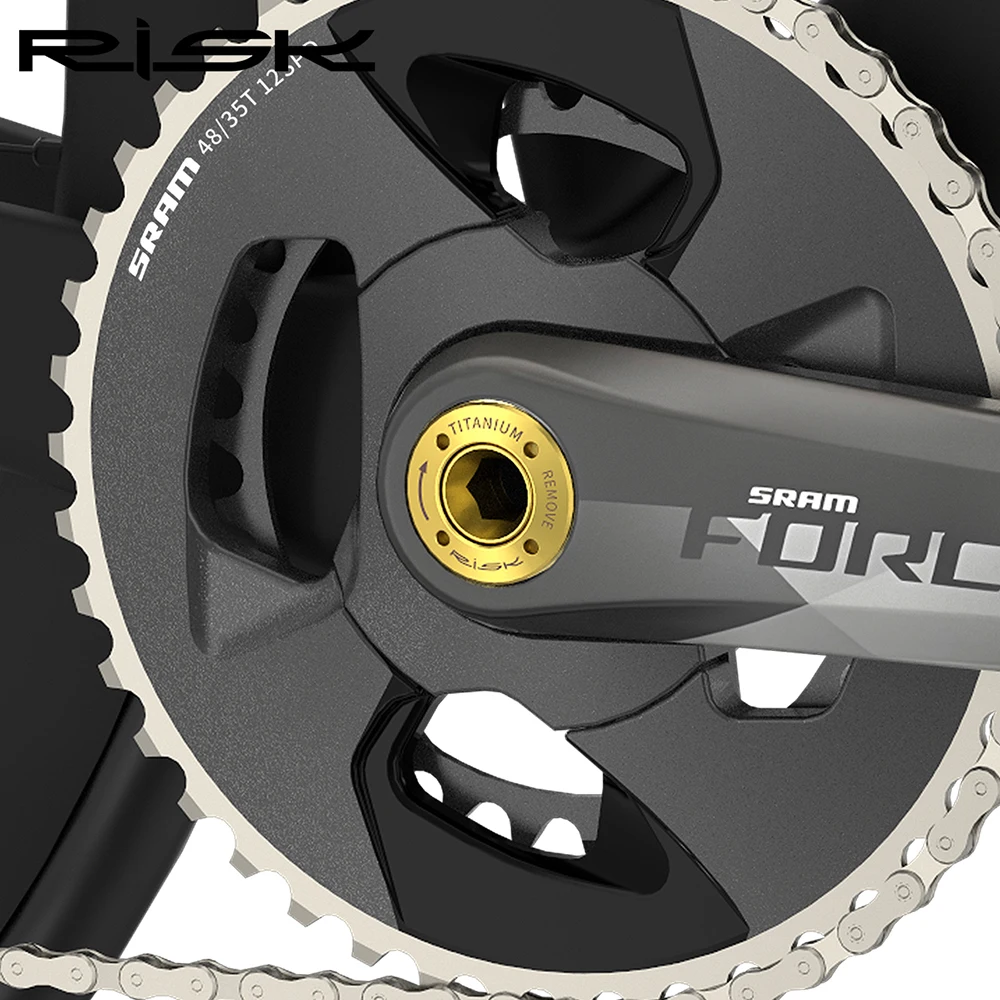 Risk Titanlegierung Fahrradkurbelarmkappe DUB Kurbelabdeckung für NX/GX/Force/XX1/AXS Kurbel DUB Kappe Kurbelgarnitur Schraube Kurbelbolzenverriegelung Image